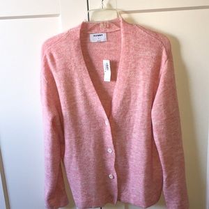 Old Navy boyfriend pink cardigan new